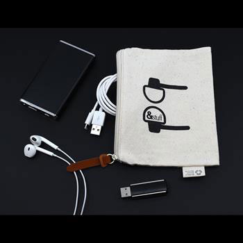 Stuffep2 - Calico Earphone Pouch - 17cmx22.5cm