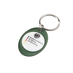 Rainbow Keyring (30x40mm oval)-Indent