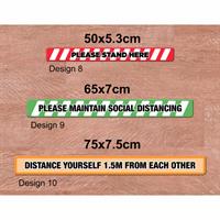 Social Distancing Floor Graphics - Rectangle Medium
