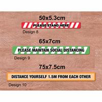 Social Distancing Floor Graphics - Rectangle Medium